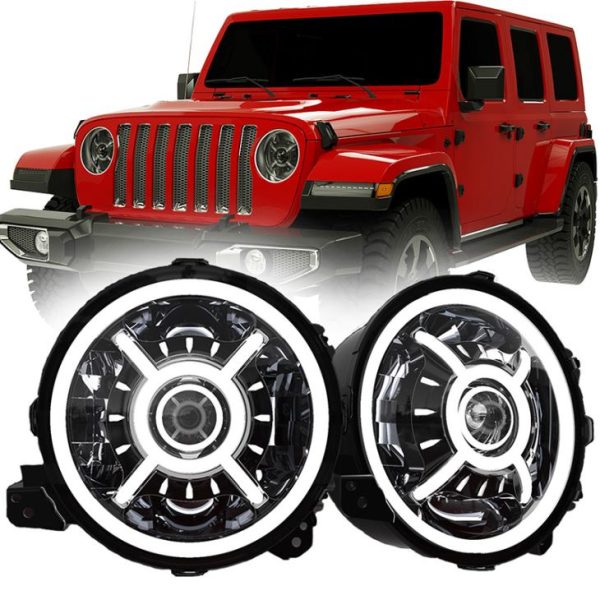 9 Inch Round JL LED Headlight Yn Cyd-fynd yn Uniongyrchol Ar gyfer Jeep Wrangler JL Rubicon Sahala