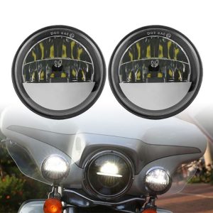 Golau Niwl LED Morsun 4.5inch ar gyfer Lamp Niwl Motorbike Glide Road Harley