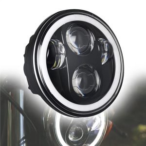 Morsun 40w 5 3/4 Modfedd LED Headlight Projector Ar gyfer Harley Davidson Penlamps Beiciau Modur Black Chrome