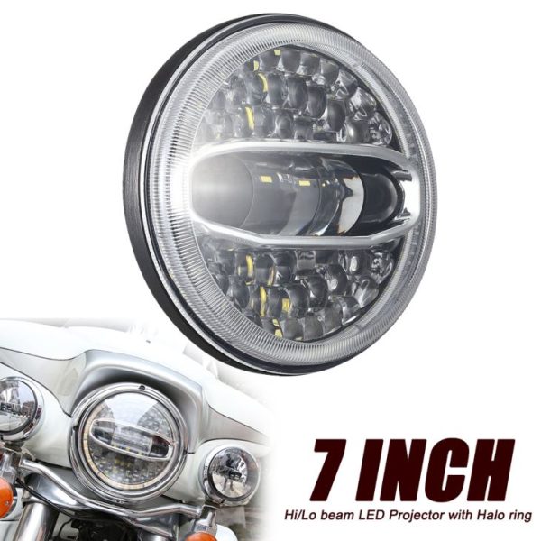 Pennawd Newydd Taflunydd 7 Inch Led Ar gyfer Harley Davidson 108W Pennawd Beic Modur dan Arweiniad